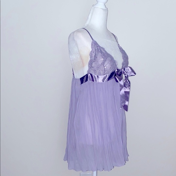 Victoria's Secret Lavender Satin Lace Chemise - Picture 2 of 6